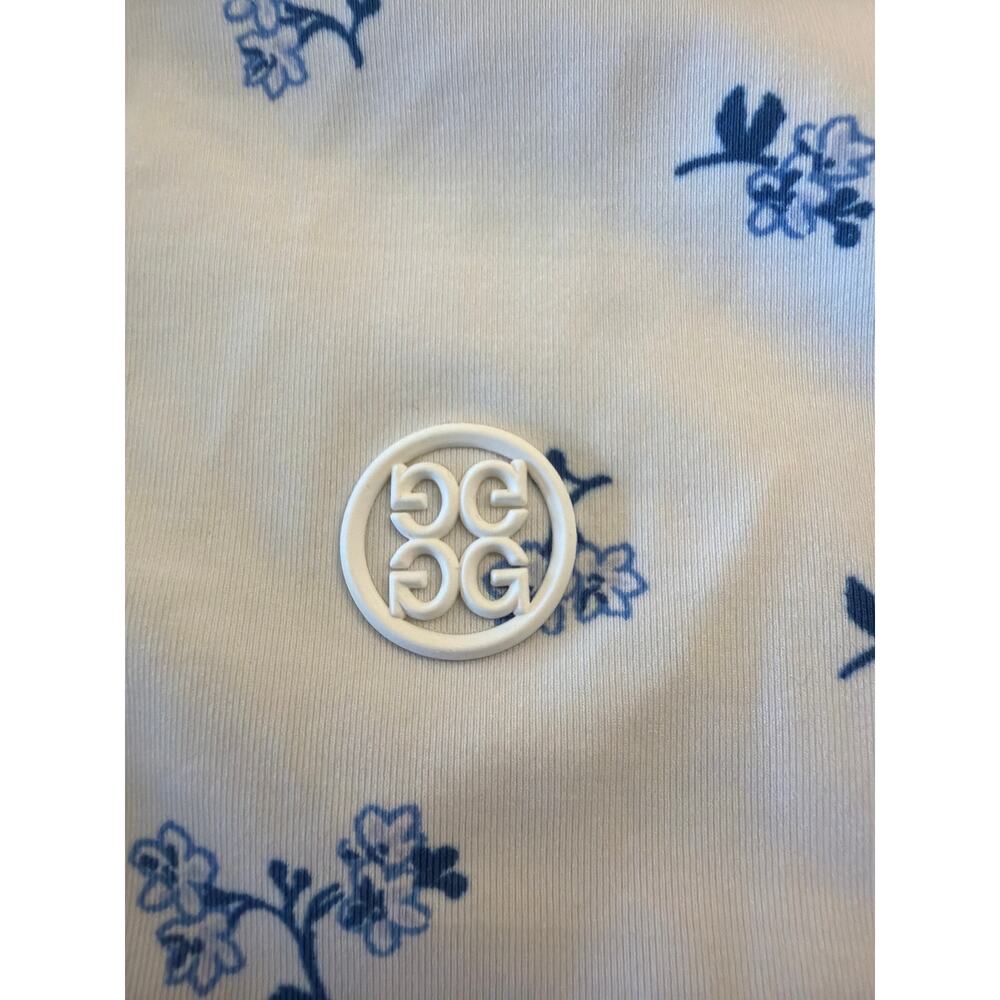 G/Fore SM blue/white floral sleeveless golf polo - Picture 7 of 10